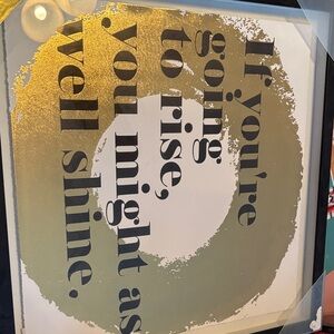 Gold and Black Inspirational Wall Art